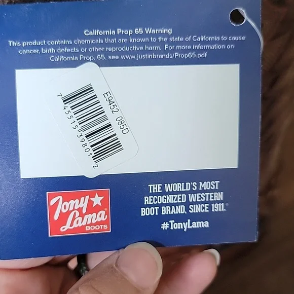 Tony Lama Brown Ostrich Leather Men's Boots - Picture 5 of 7